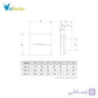 هواکش 15 سانت آکسی لاین دمنده VBX-15S2S-IP