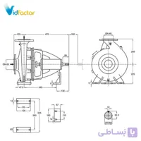 پمپ آب پمپیران گریز از مرکز چدنی 125-40