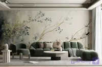 پوستر دیواری طرح شاخ و برگ انتزاعی کد 1439