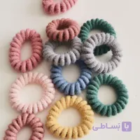 کش مو سیم تلفنی با روکش مخملی - اکسسوری لاور