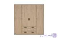 کمد دیواری آریو کابین پازلی با دراور و جای آویز لباس