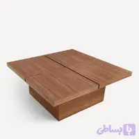 میز جلومبلی مدرن چوب بلوط با پایه مخفی