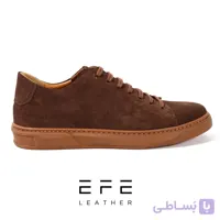 کفش مردانه چرم اشبالت قهوه ای بنددار مدل هیراد