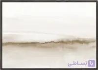 تابلو آبرنگی منظره مینیمال افق بژ شماره 47 نسخه دوم – Watercolor landscape N 47 Beige tones 2 – 2