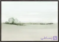 تابلو آبرنگی منظره مینیمال دشت سبز با درخت شماره 50 – Watercolor landscape N 50 Greeny