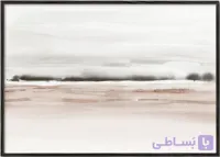 تابلو آبرنگی اقیانوس با رنگ‌های خاکی – Watercolor ocean in earthy tones