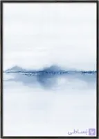 تابلو آبرنگی منظره مینیمال افق آبی کم‌رنگ شماره 29 – Watercolor Landscape N 29