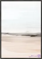 تابلو آبرنگی منظره مینیمال ساحل بژ شماره 19 – Watercolor Landscape N 19