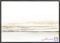 تابلو آبرنگی منظره مینیمال لایه‌های خردلی و قهوه‌ای شماره 37 – Watercolor Landscape N 37