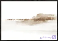 تابلو آبرنگی منظره مینیمال افق قهوه‌ای سپیا شماره 38 – Watercolor landscape N 38 – Sepia