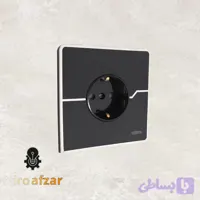 پریز ارت دار ویرا مدل T2 گلس مشکی