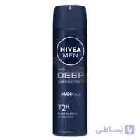 اسپری ضدتعریق مردانه نیوآ MEN Deep Black Carbon Dark Wood حجم 150 میلی‌لیتر