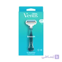 خودتراش زنانه ژیلت ونوس اسموث (Gillette Venus Smooth) – دسته + ۲ تیغ یدک