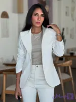 کت زنانه سفید Milan | گلاره جواهرزاده
