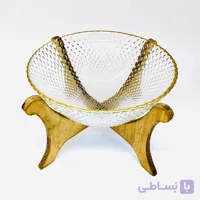 شکلات خوری شیشه ای لب طلا
