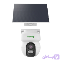 دوربین سیم‌کارتی خورشیدی TIANDY TC-H343K 9DA-4 | دوربین 4 مگاپیکسل 4G چرخشی برای باغ و ویلا