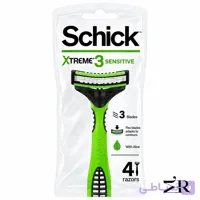 تیغ اصلاح مردانه ۳ تیغه شیک مدل Xtreme 3 Sensitive | بسته ۴ عددی