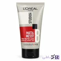 ژل واکس مو لورآل پاریس استودیو لاین شماره 8 | Matt &amp; Messy Shine-Free Fibre Paste