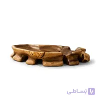 ظرف سرو چوبی دست‌ساز طرح کالباسی
