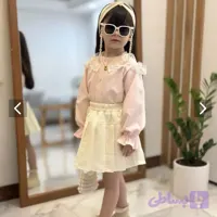شومیز دخترانه یقه گیپور مجلسی دکمه‌دار در سه رنگ