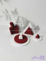 ست جواهرات/زرشکی روشن سفید
