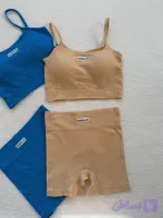 ست نیم‌تنه و شورتک ورزشی زنانه مدل کبریتی Sunbalee