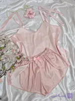 ست تاپ شورت ساتن