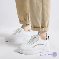 کتونی زنانه سفید ساده  نرم