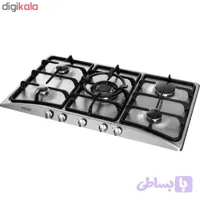 اجاق گاز صفحه‌ای پنج شعله استیل البرز مدل S-5906