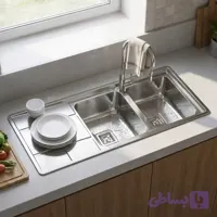 سینک ظرفشویی استیل بیمکث مدل 924 طرح توکار