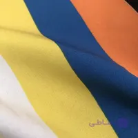 پارچه کرپ حریر راه راه چند رنگ کد 964