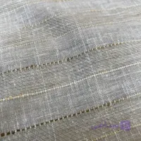پارچه لینن نچرال هندی لمه دار رنگ کرم کد 2836