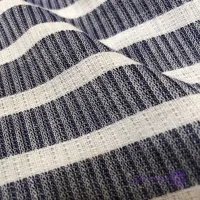 پارچه لینن راه راه رنگ سرمه ای کد 2838