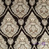 پارچه ساتن سیلک وارداتی طرح سنتی مشکی 2216