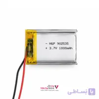 باتری لیتیوم پلیمر 3.7v ظرفیت 1000mA ابعاد 902535
