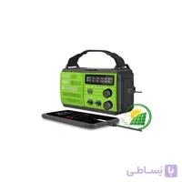رادیو و پاور بانک اضطراری خورشیدی چراغ دار ویمکس مدل V-FM02-891
