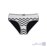 شورت زنانه اسلیپ نخی طرح سیاه سفید سایز XL و 2XL