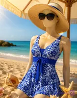 مایو زنانه  سایز بزرگ ساحلی فانتزی برند سنسو 7803