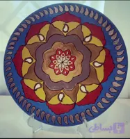 بشقاب سفالی دیوارکوب طرح ماندلا