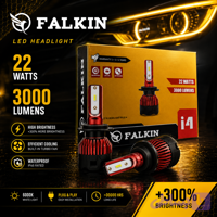 هدلایت فالکن FALKIN i4 | توان 22 وات | نور 3000 لومن | 6000K پایه H7