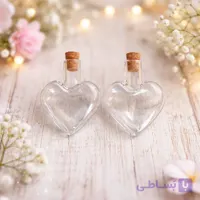 خرید ویال قلبی (بطری عشق) گیفت | درب چوب‌پنبه‌ای
