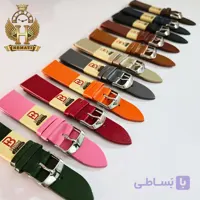 بند چرم طبیعی ساعت مچی ساده بدون دوخت BNCHT207 (سایز 22)