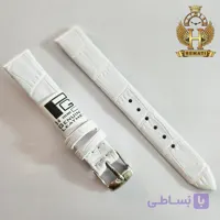 بند چرم ساعت مچی برند پی جی طرح کروکودیل بدون دوخت PG14607 (سایز 14)