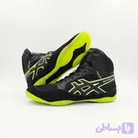 کفش کشتی آسیکس زیره NBR رنگ مشکی فسفری – Asics Wrestling Shoes
