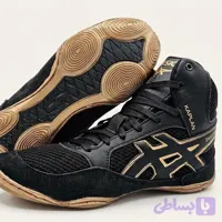 کفش کشتی آسیکس زیره لاستیکی مشکی طلایی – Asics Black Gold