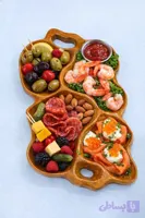 ظروف پذیرایی و سرو طرح چوب