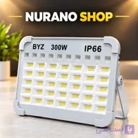 پروژکتور BYZ 300W | شارژی خورشیدی با پاوربانک و 6 باتری قابل تعویض