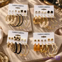 پک گوشواره استیل طلایی