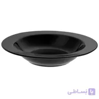 بشقاب گود چینی وان کافی مشکی 3 عددی
