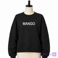 کراپ دورس زنانه مشکی طرح MANGO